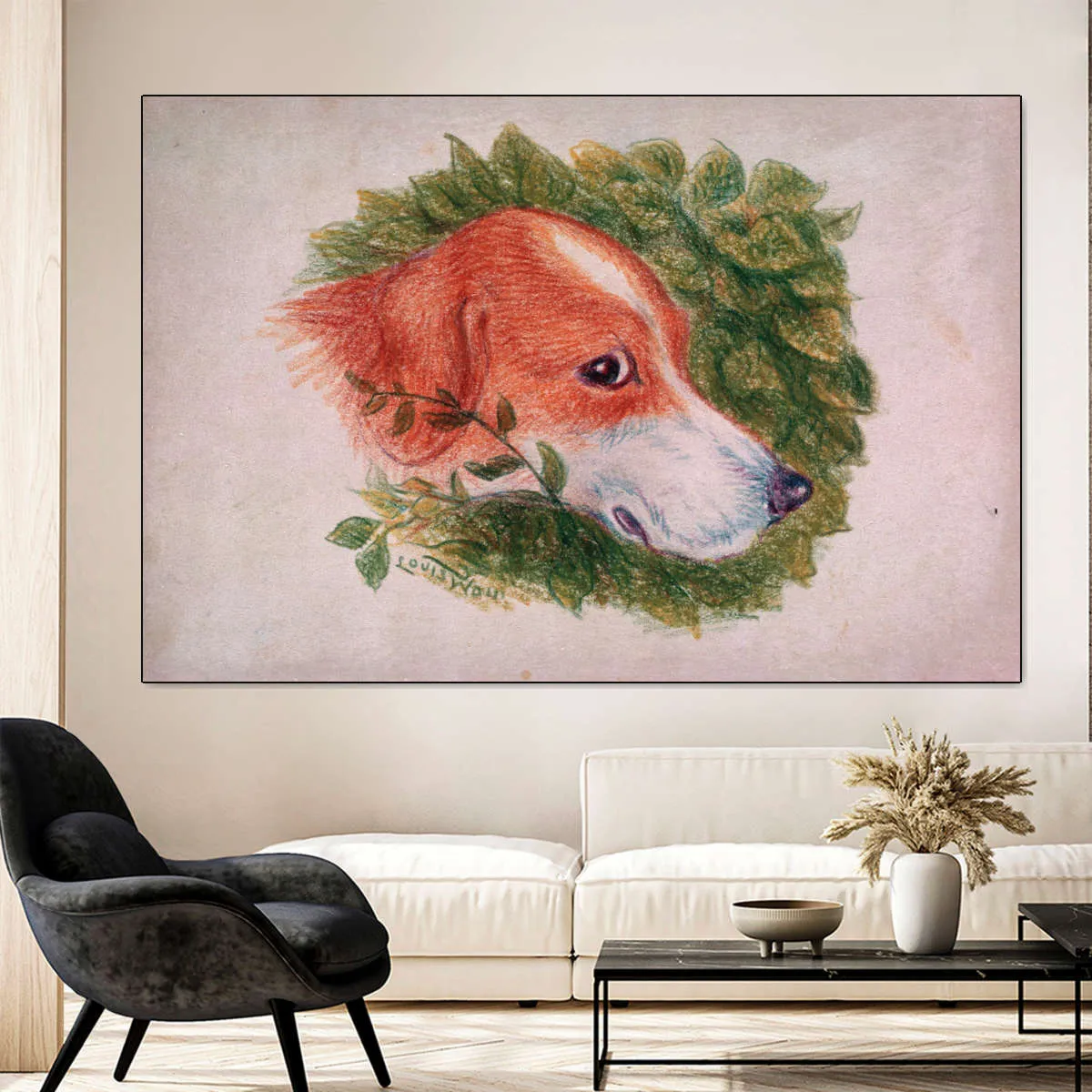 A Dog's Head Wall Art