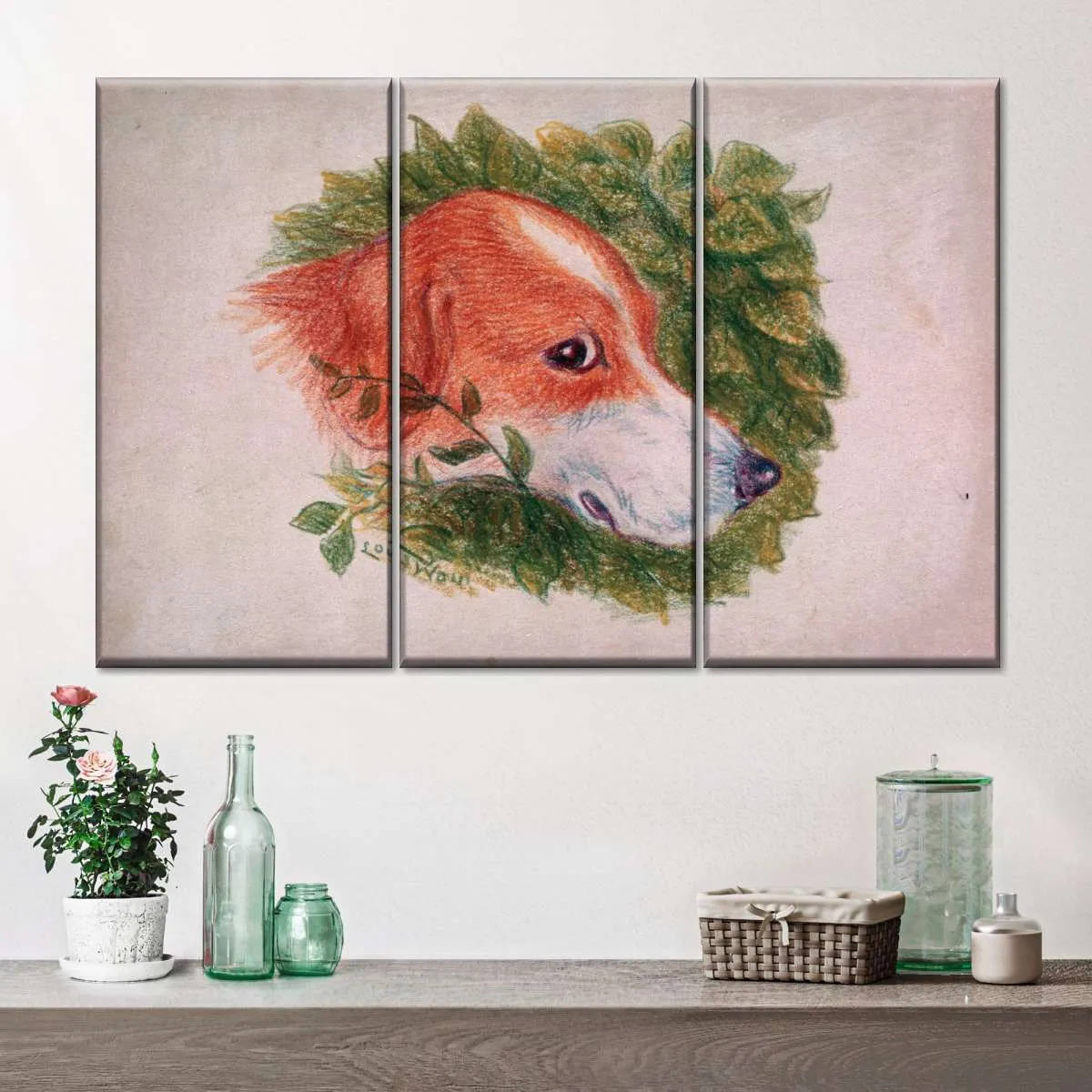 A Dog's Head Wall Art