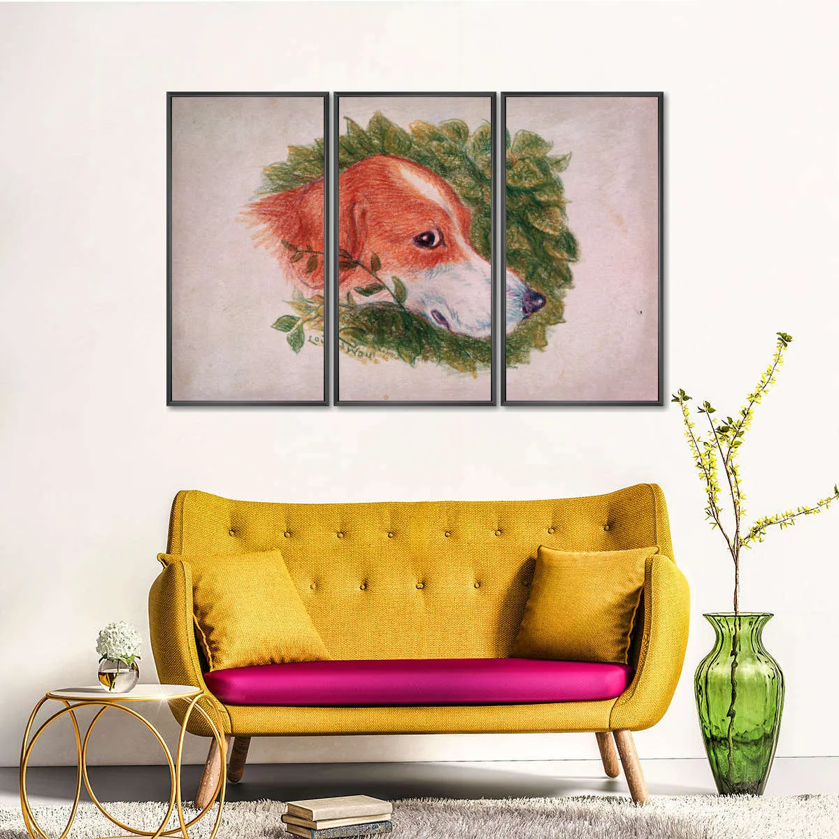 A Dog's Head Wall Art