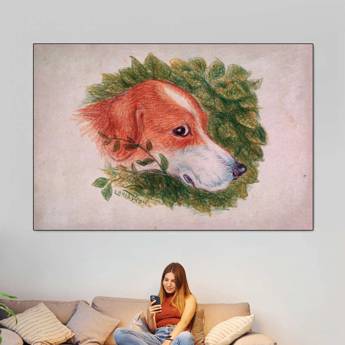 A Dog's Head Wall Art