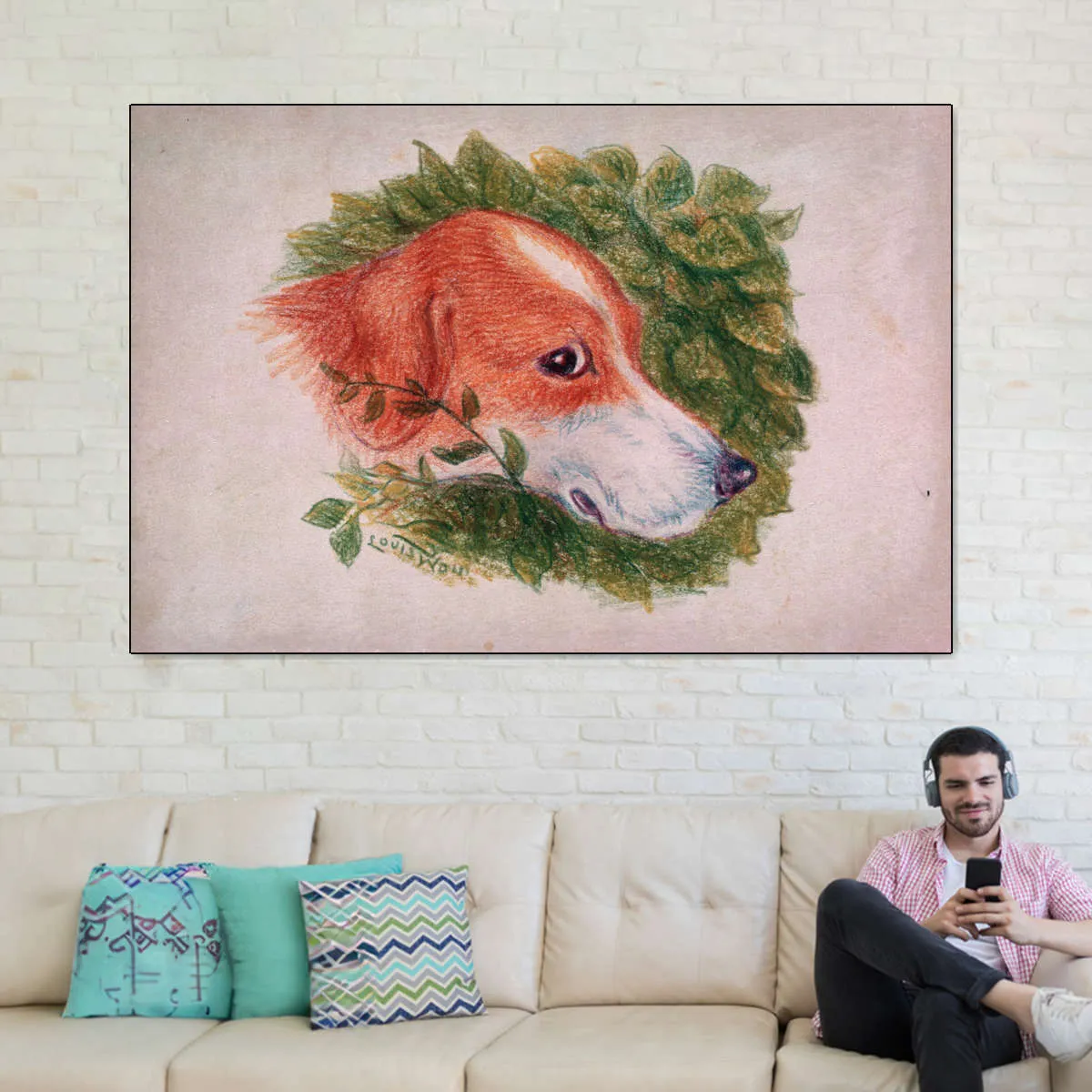 A Dog's Head Wall Art