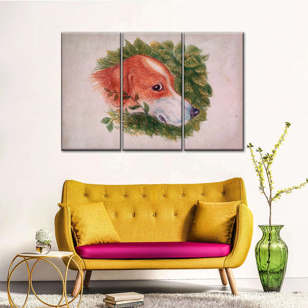 A Dog's Head Wall Art