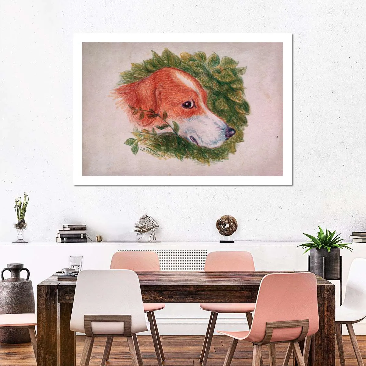 A Dog's Head Wall Art