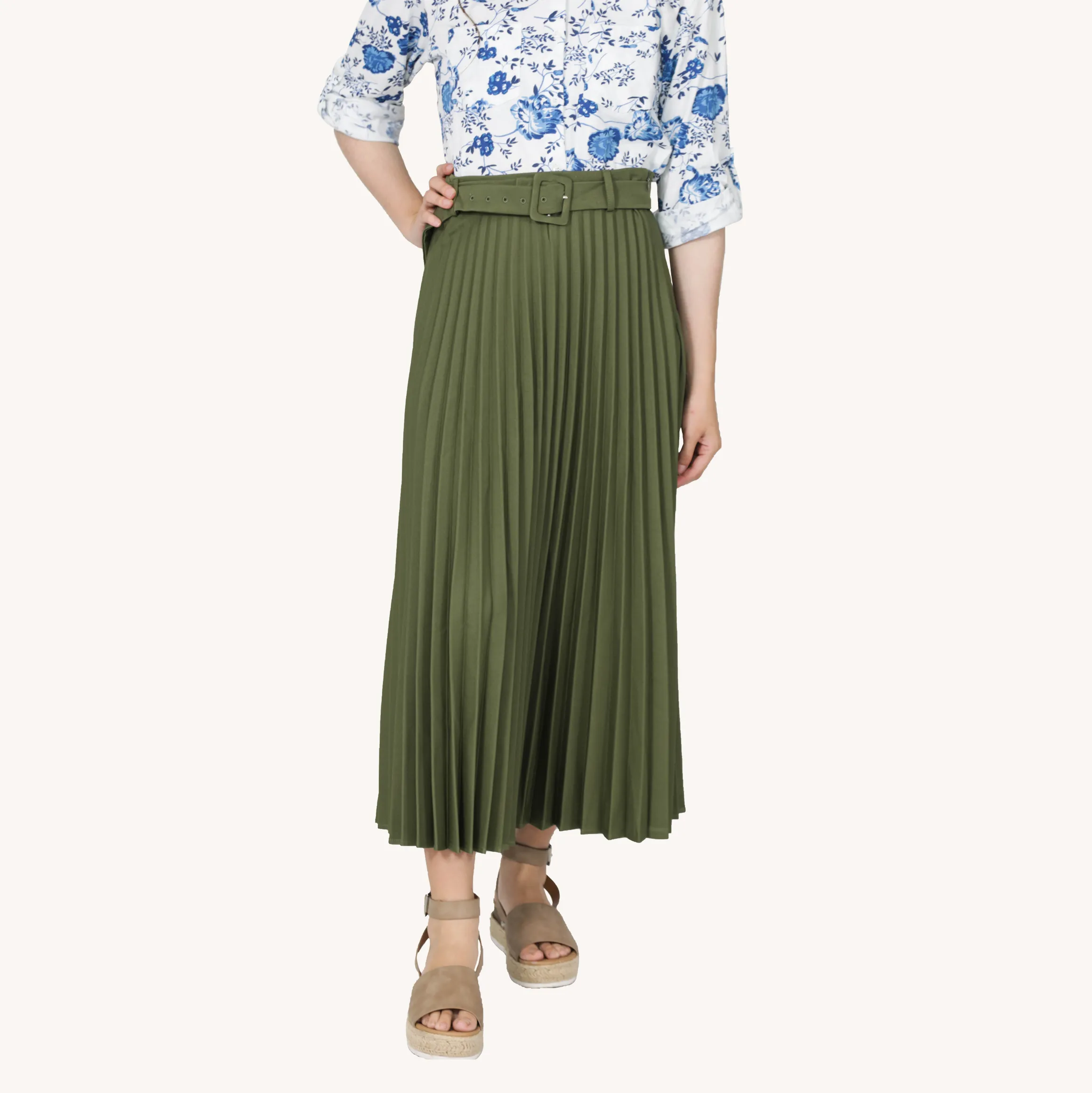 All Pleated H Line Skirt