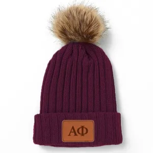 Alpha Phi Pom Pom Beanie Hat