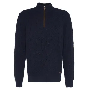 Barbour Ramsden Lambswool Half Zip Knitted Mens Jumper - Navy