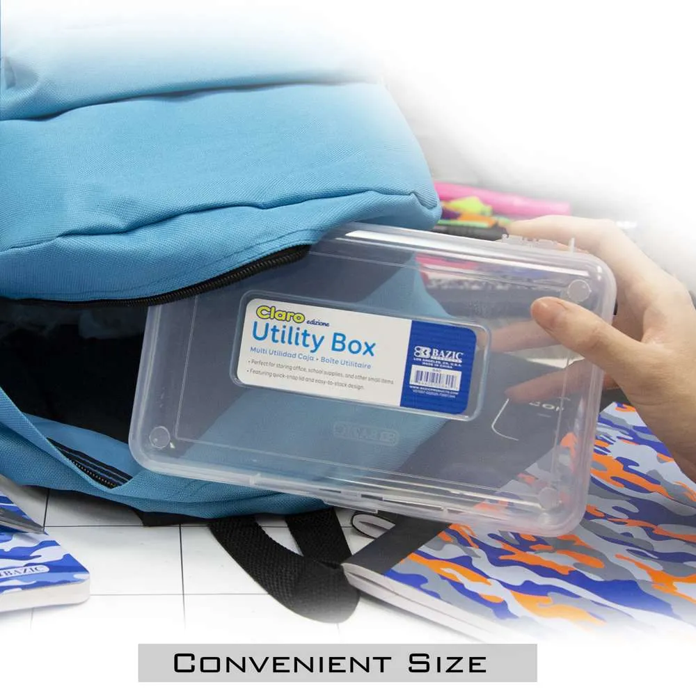 BAZIC Clear Multipurpose Utility Pencil Box , Clear (BAZ 840)