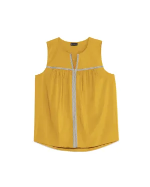 Becka Poplin Blouse | Yellow