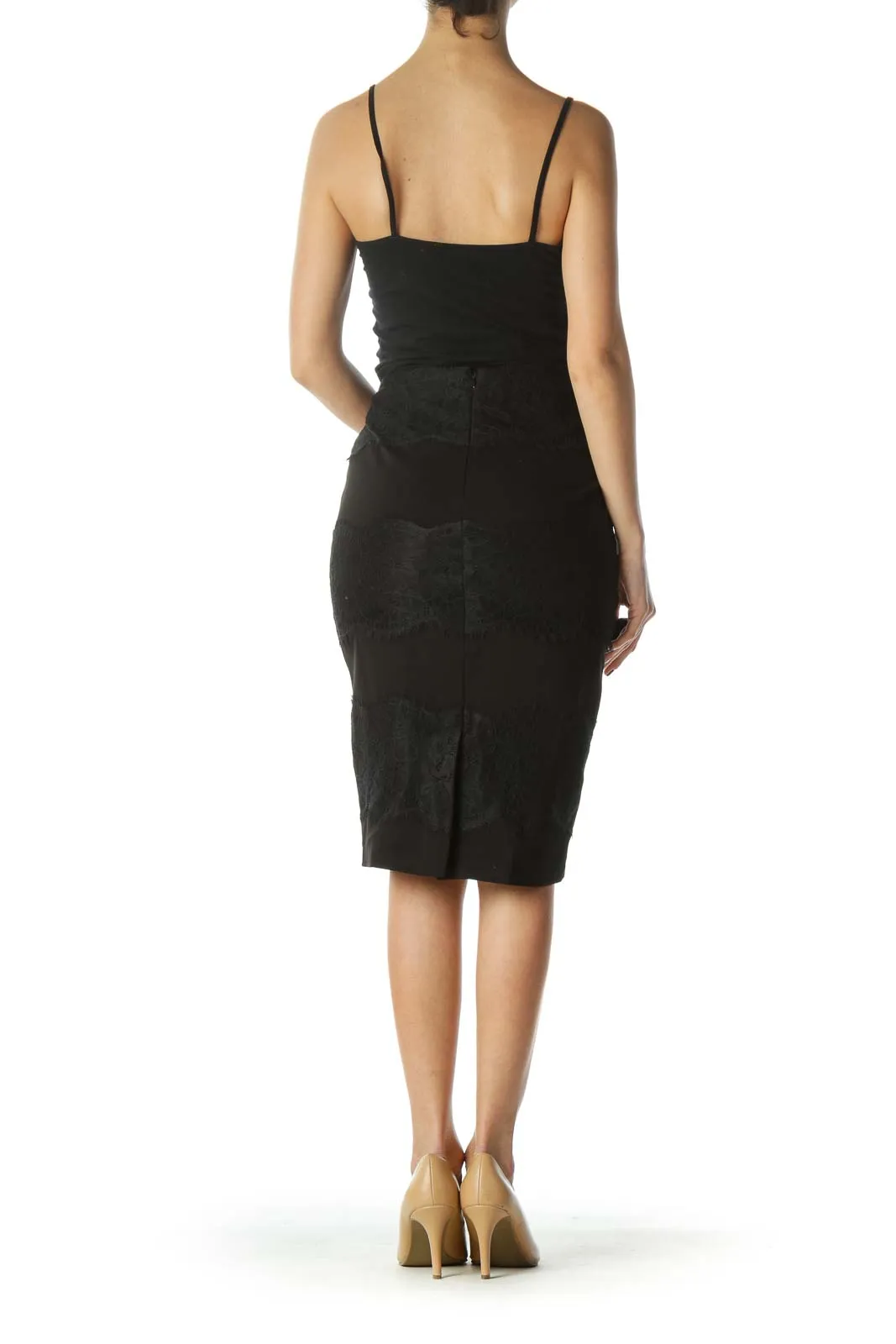 Black Lace Pencil Skirt