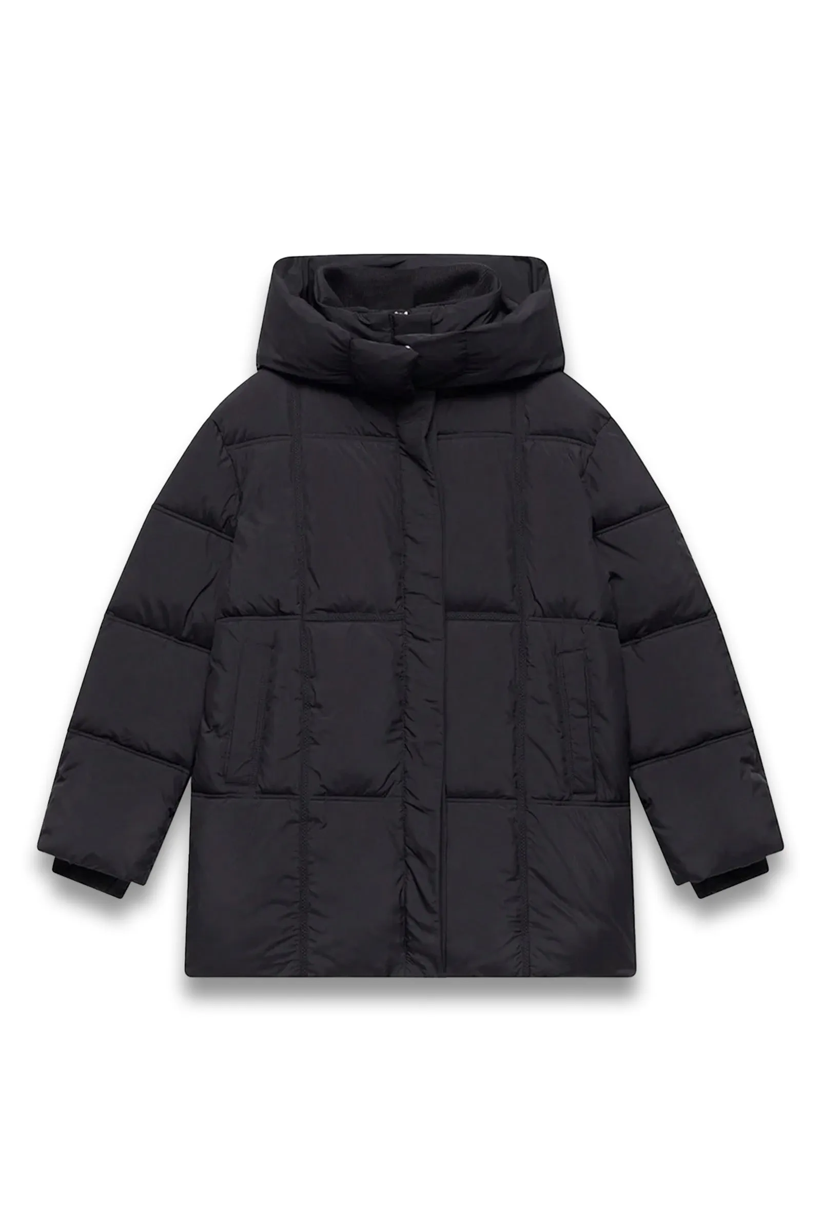 Black Padded Parka Coat