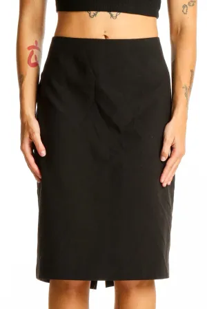 Black Pencil Skirt with Back Slit