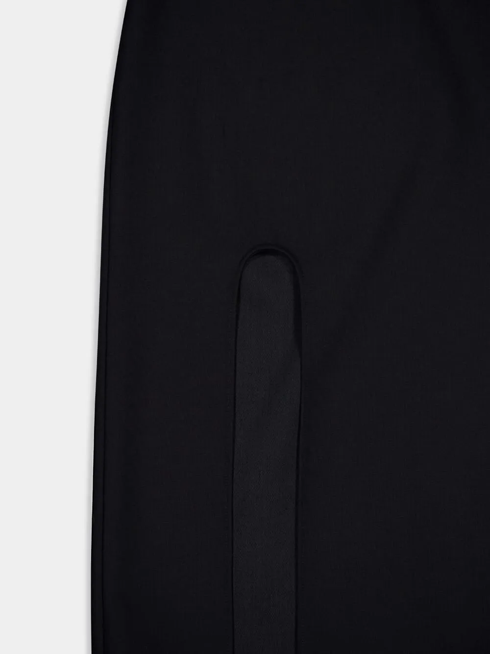 Black Pencil Wool Skirt