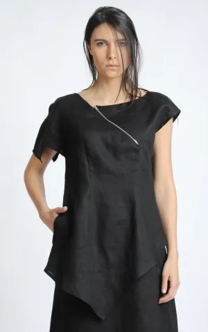 Black Short Sleeve Tunic