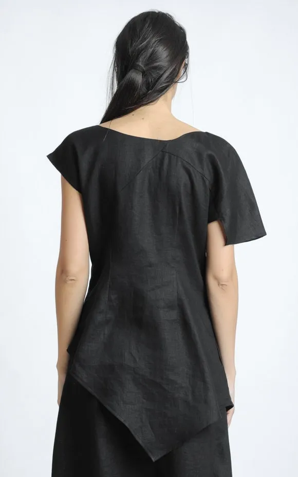 Black Short Sleeve Tunic