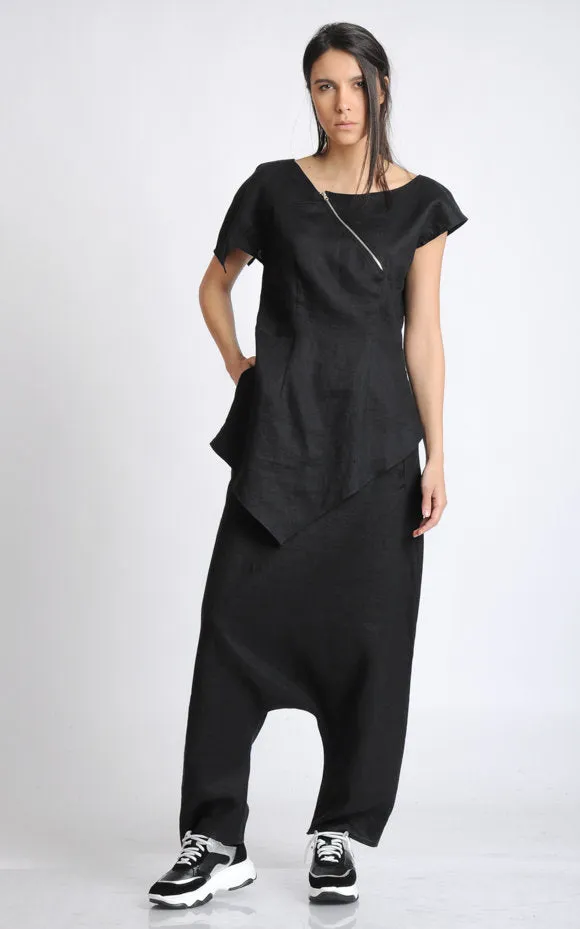 Black Short Sleeve Tunic