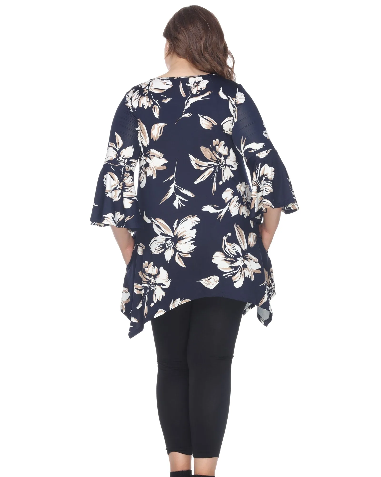 Blanche Tunic Top | Navy