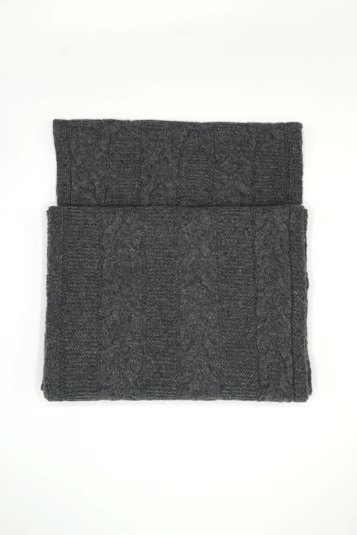 Braid Knit Cashmere Scarf