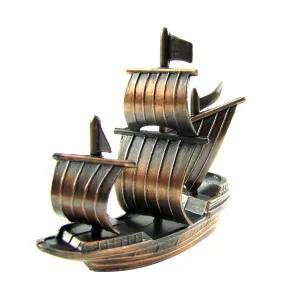 Bronze Metal Spanish Galleon Pirate Ship Pencil Sharpener