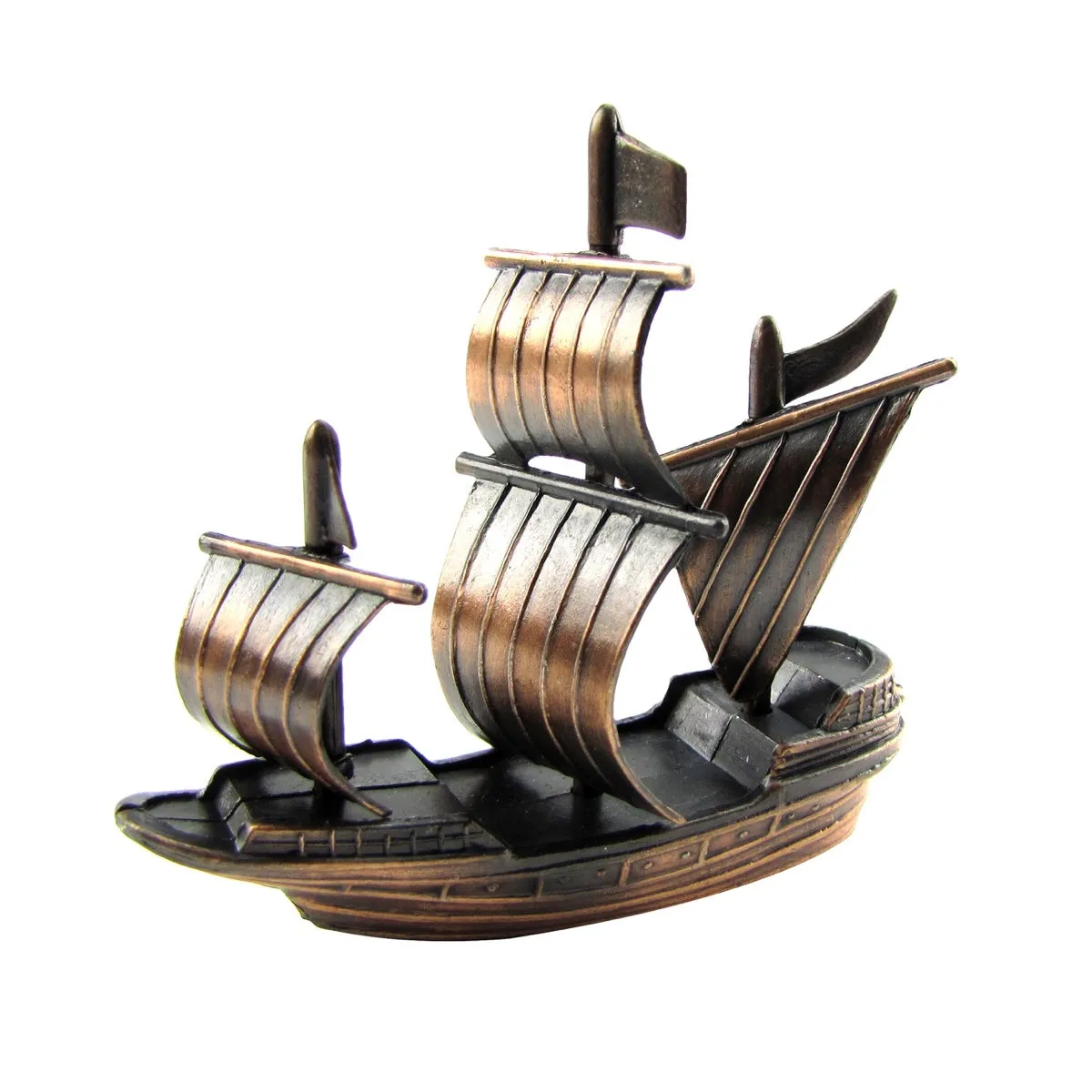 Bronze Metal Spanish Galleon Pirate Ship Pencil Sharpener