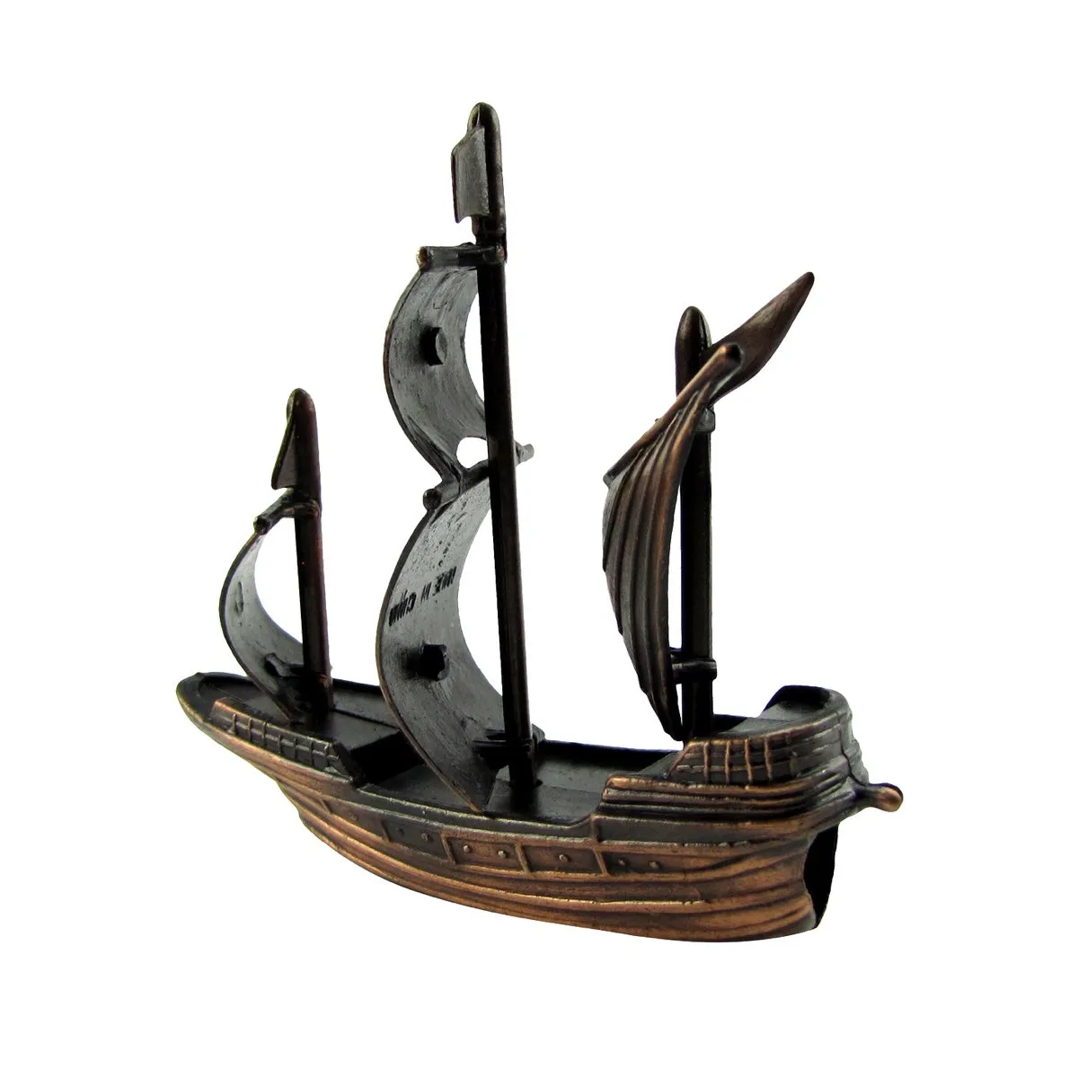 Bronze Metal Spanish Galleon Pirate Ship Pencil Sharpener