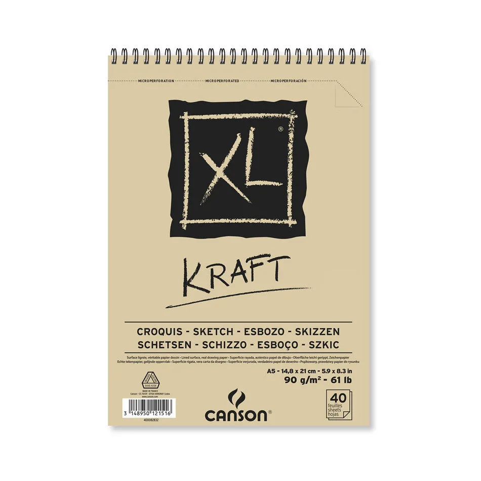 Canson XL Kraft Spiral Pad A5