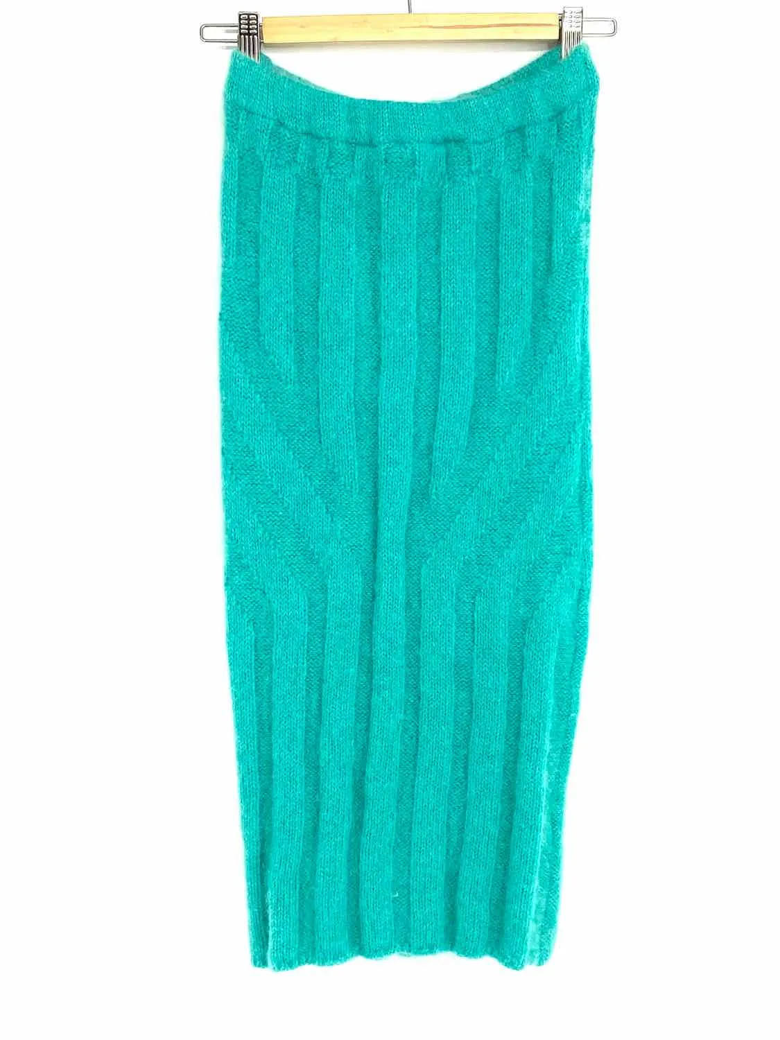 CAP Women's Blue pencil Ribbed Size S Skirt