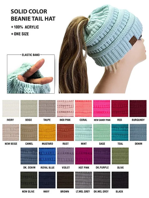 C.C Ponytail Beanie