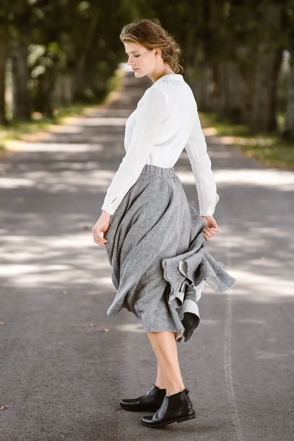 Classic Skirt, Twill Linen