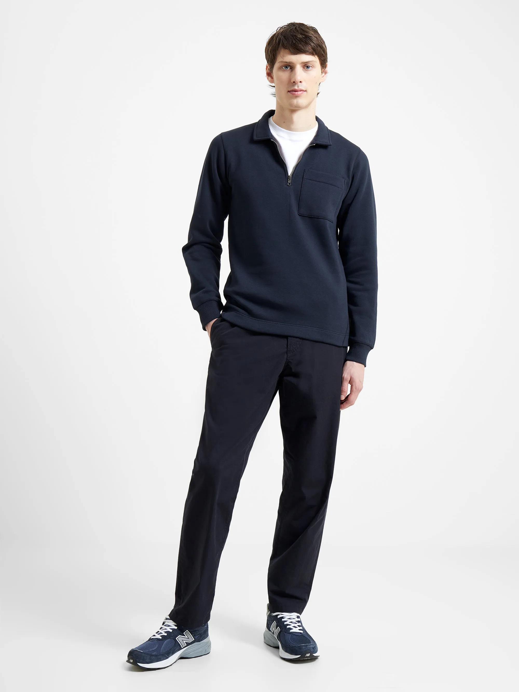 Collared Half Zip Pocket Jumper