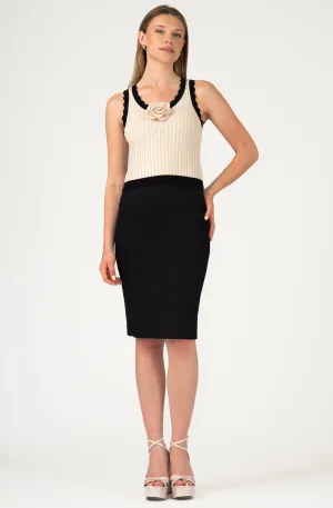 Cotton Pencil Skirt