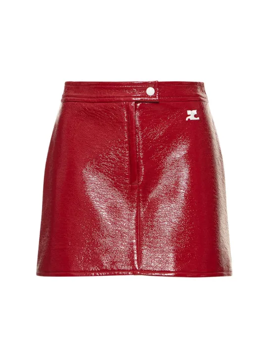 Courreges   Vinyl mini skirt 