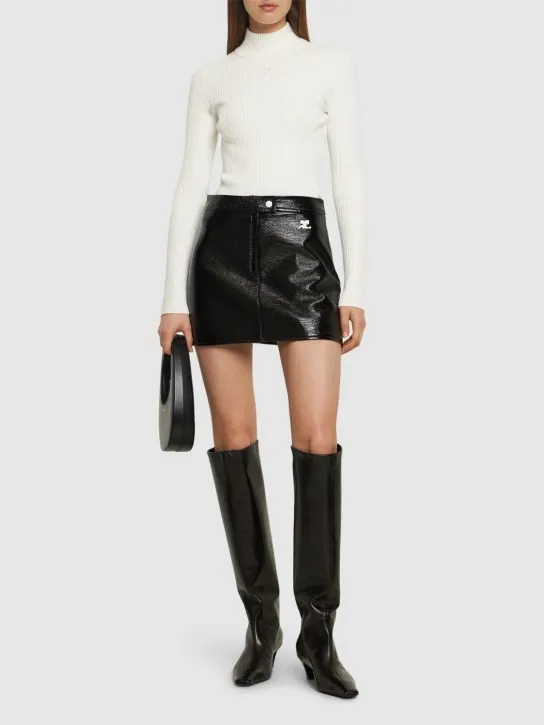 Courreges   Vinyl mini skirt 