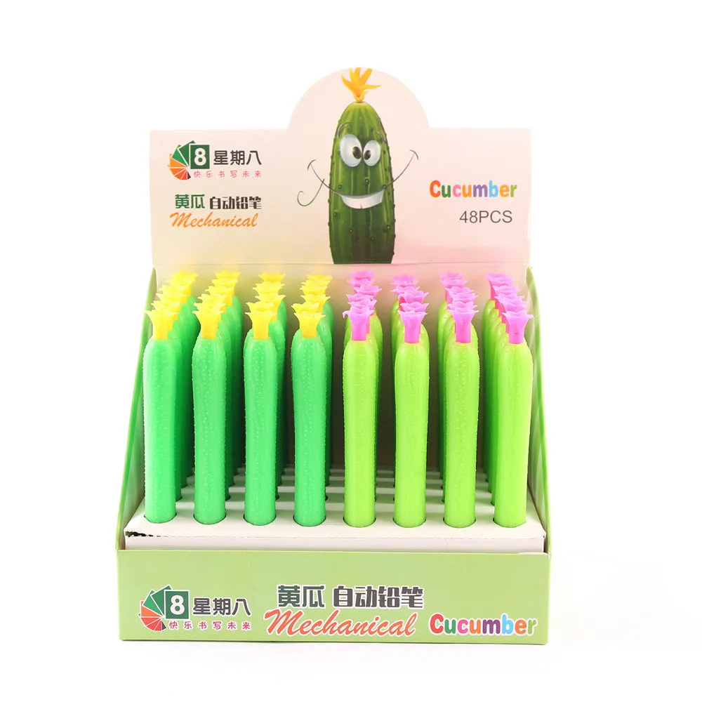 Cucumber Wearing A  Silicone Crawn  Mechanical Pencil.