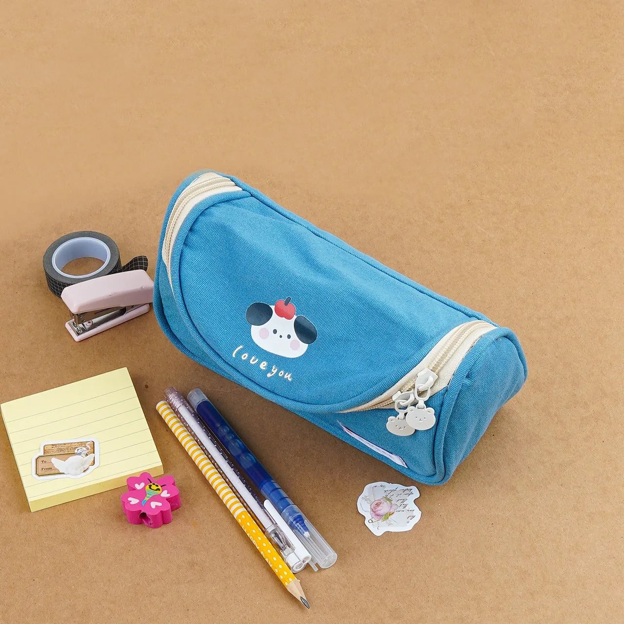 Cute Teddy Bear Large Capacity Pouch And Pencil Case