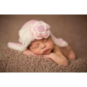 Daisy Baby Flynn Hat in Pink and Blue