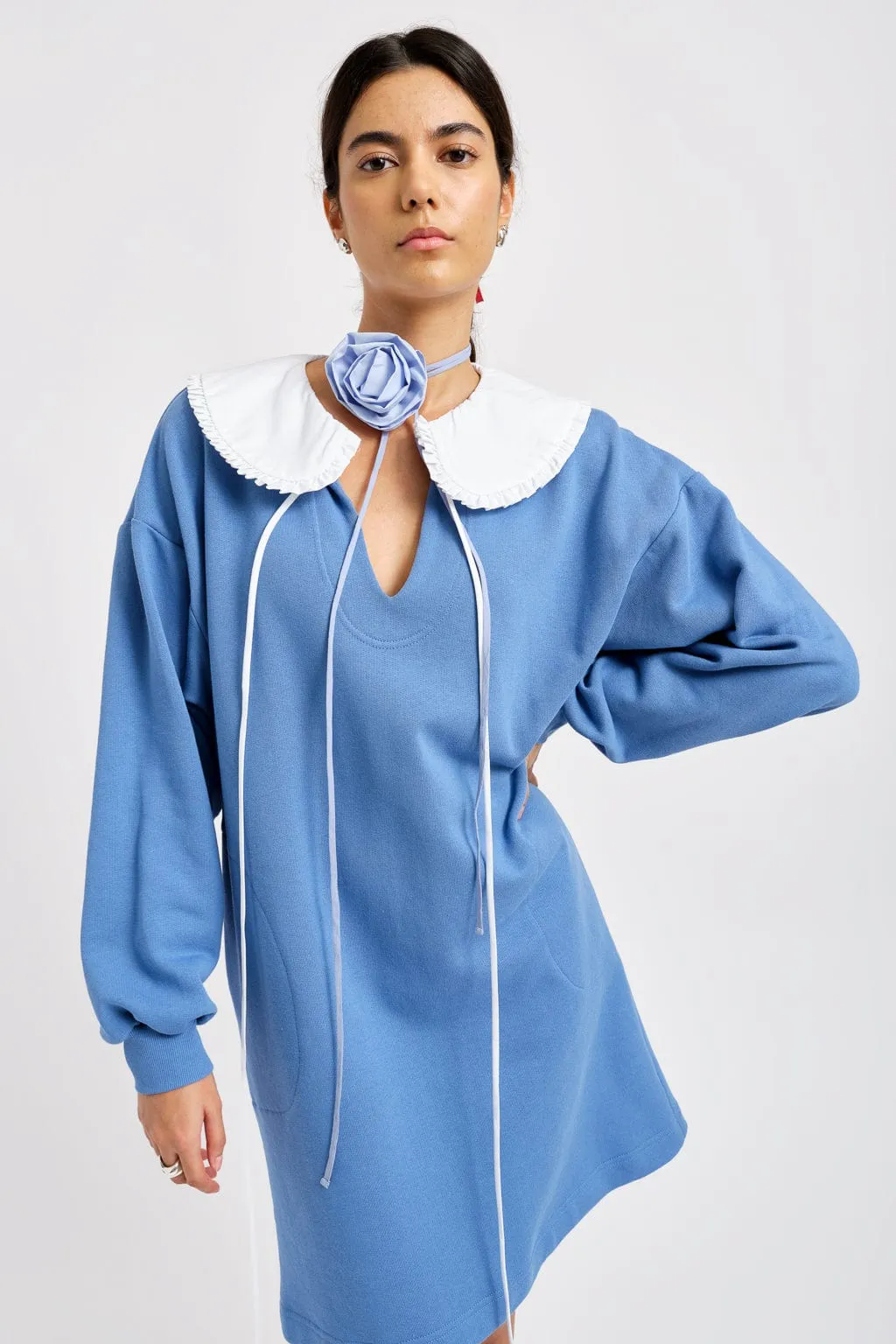 Darcy Sweater Dress Periwinkle Blue