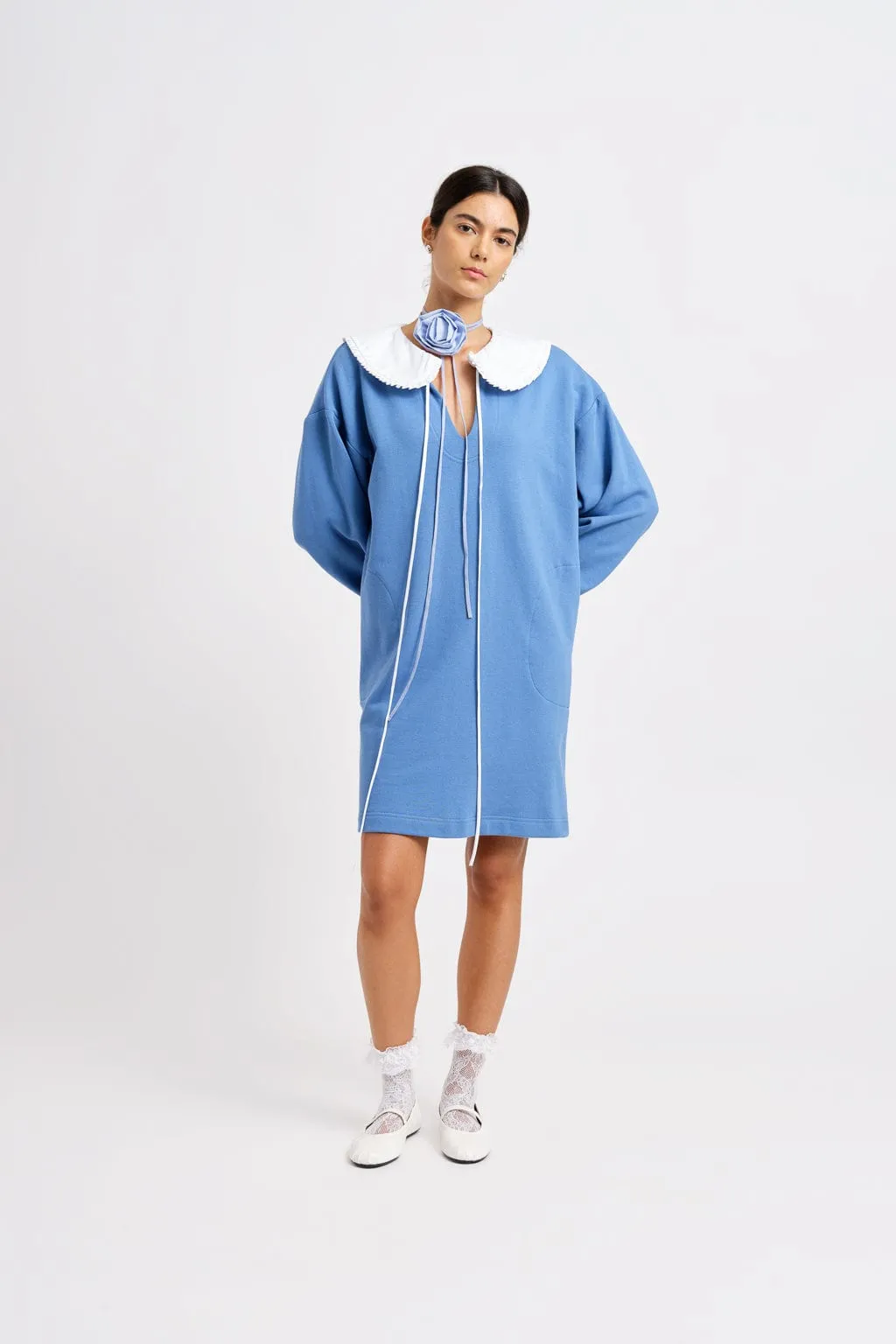 Darcy Sweater Dress Periwinkle Blue