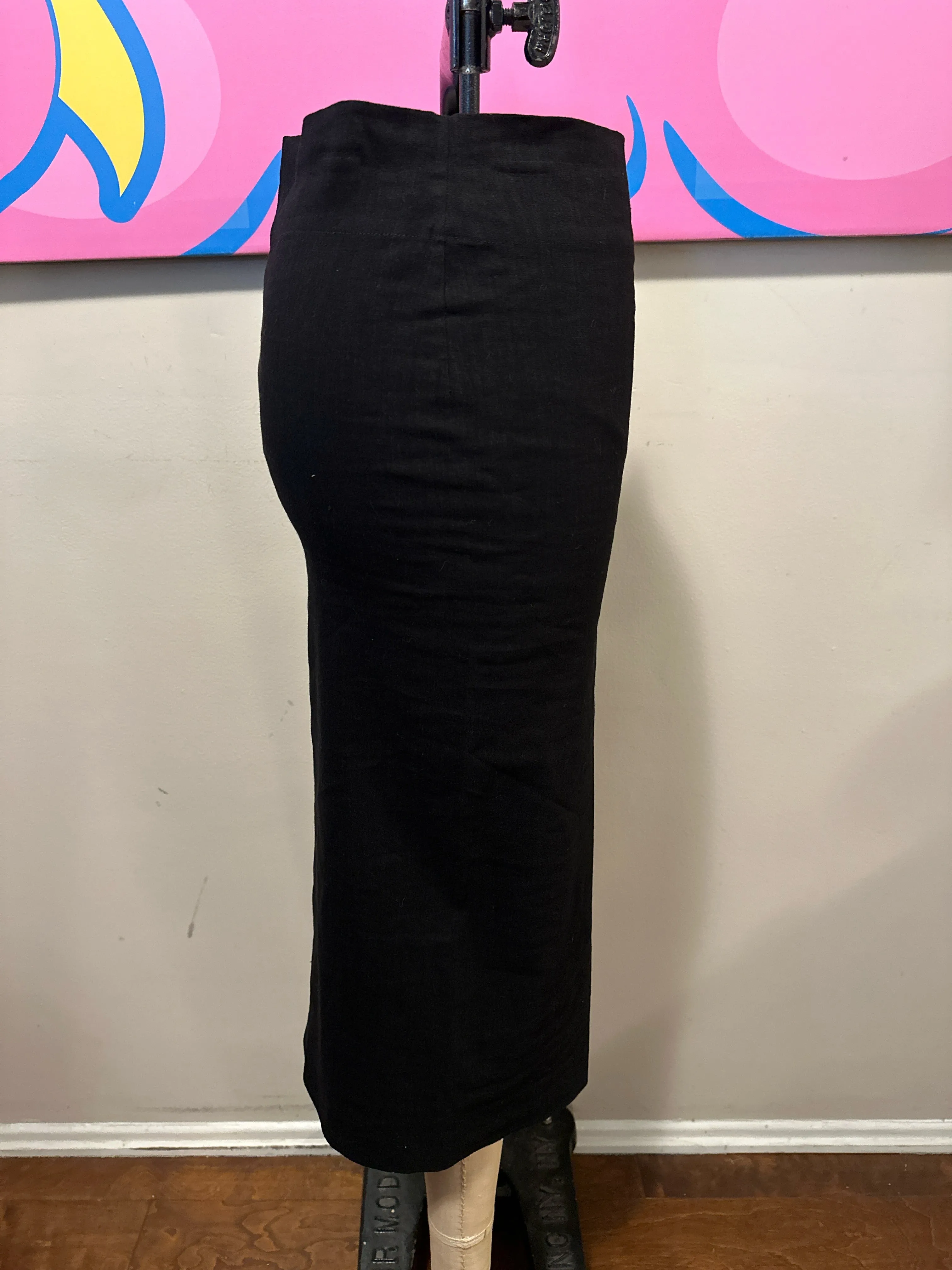 Donna Karan Size S Black Pencil Skirt