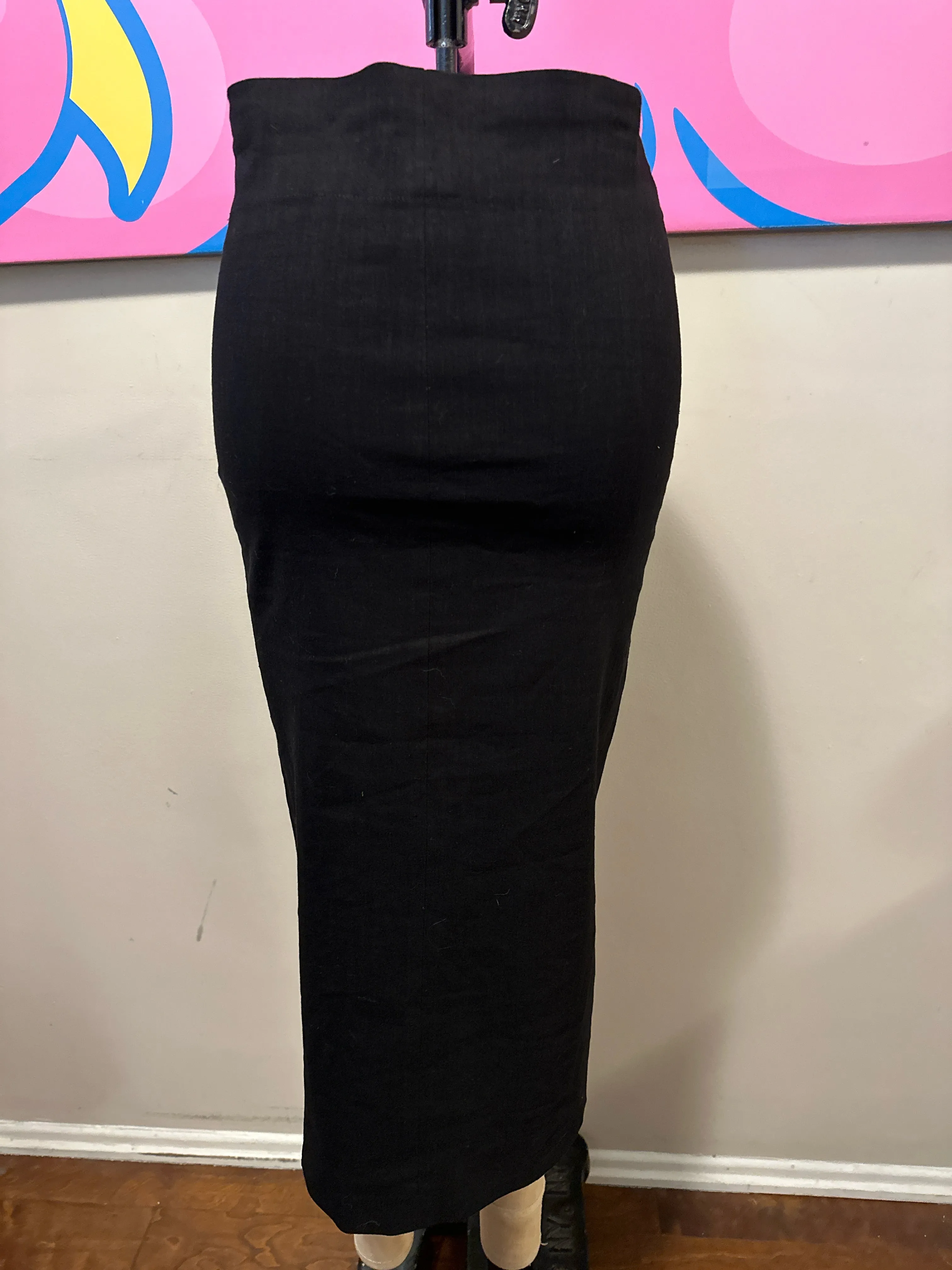 Donna Karan Size S Black Pencil Skirt