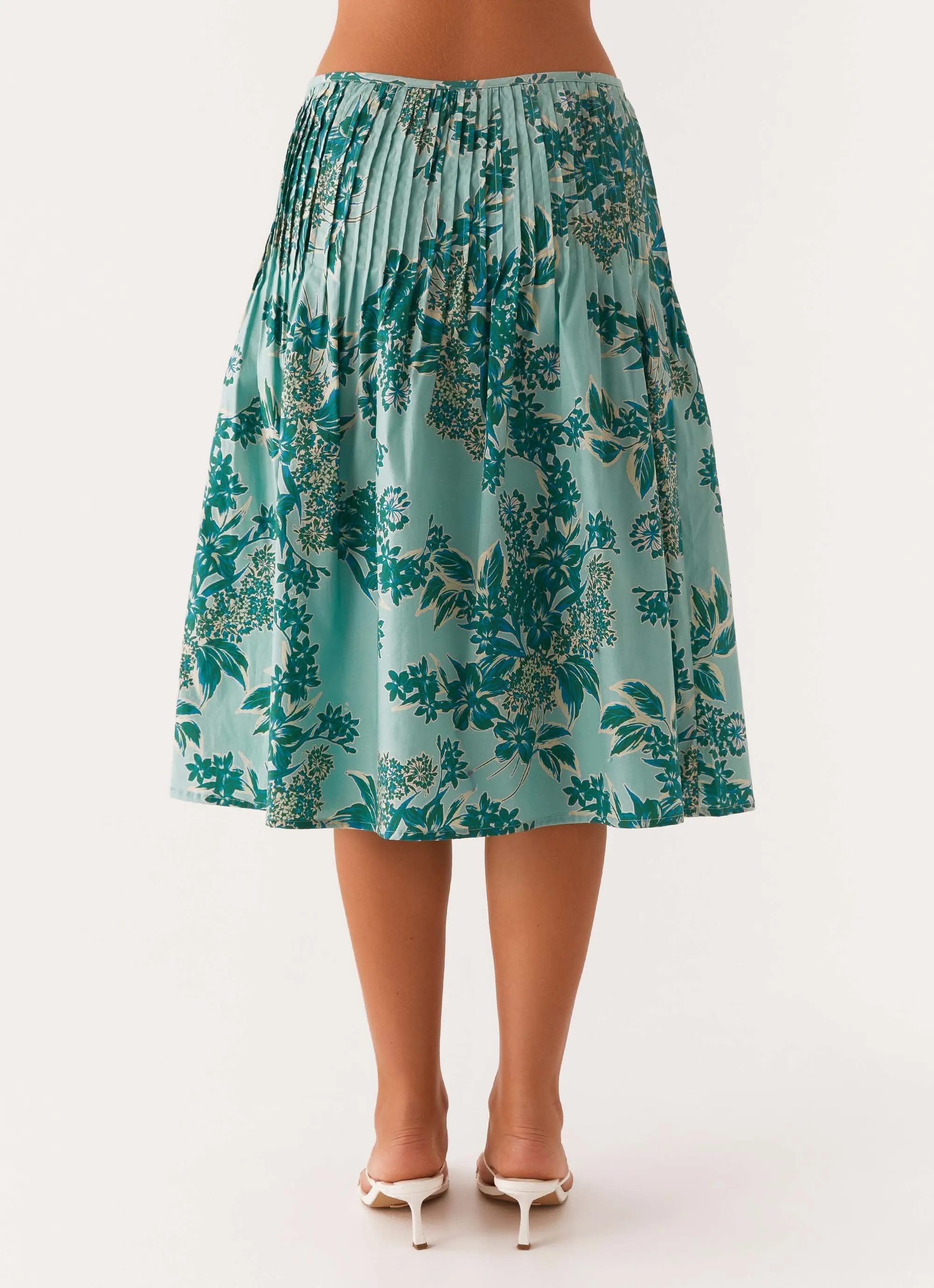 Dreamscape Midi Skirt - Cloud Nine Floral