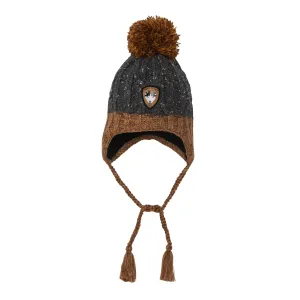 Earflap Knit Hat Grey And Yellow | DEUX PAR DEUX