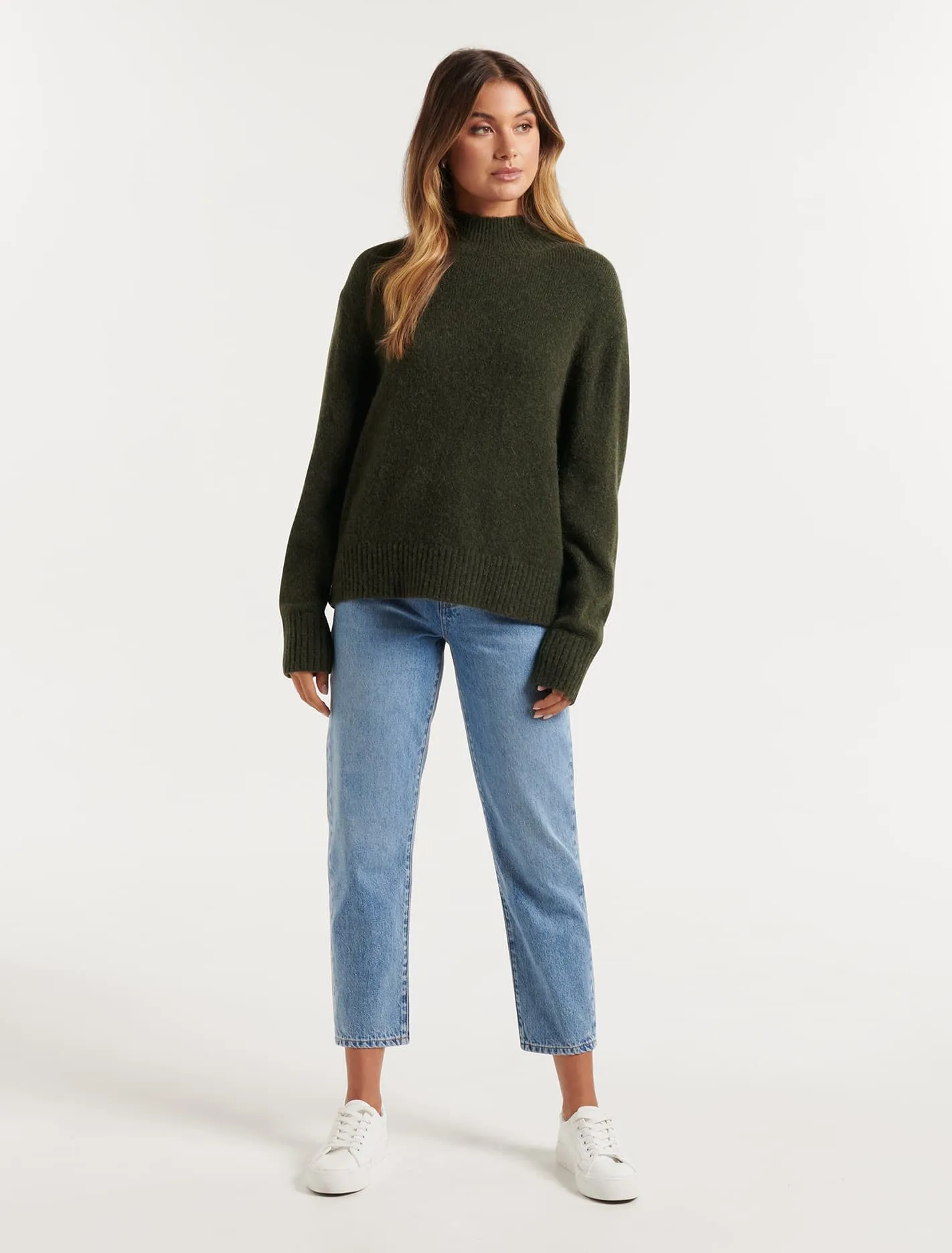 Elena Stand Neck Essential Knit Jumper