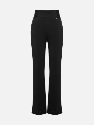 EP YAYING Black Flared-Leg Pants