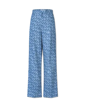 Fendi Brush Denim Wide Leg Pants