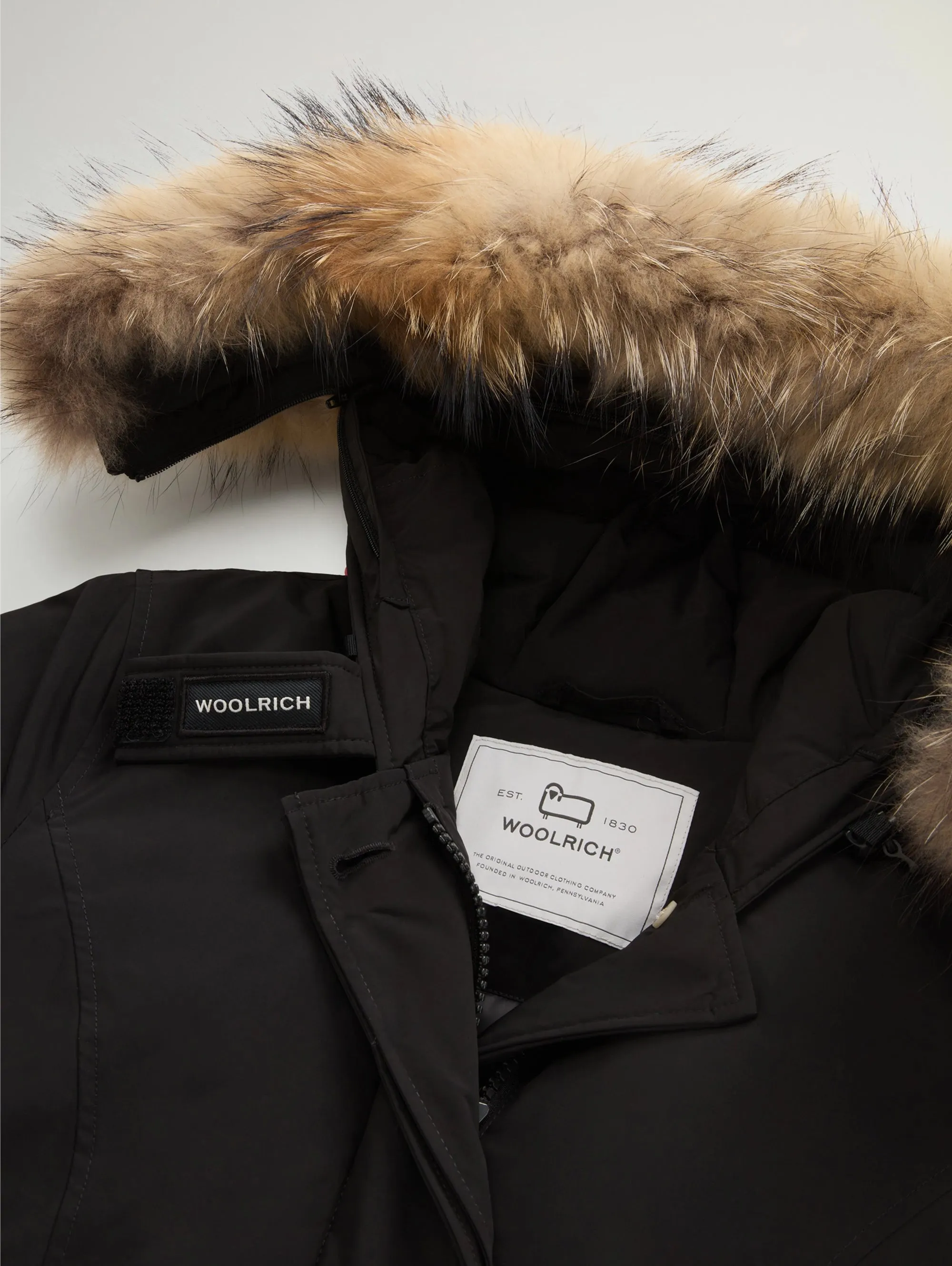 Giaccone Luxury Parka con Pelliccia Nero