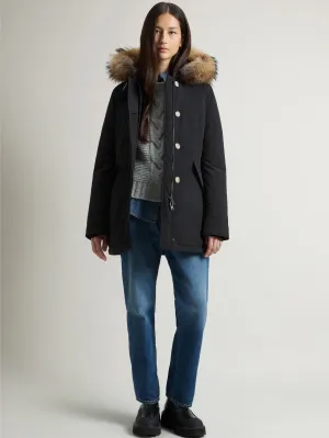 Giaccone Luxury Parka con Pelliccia Nero