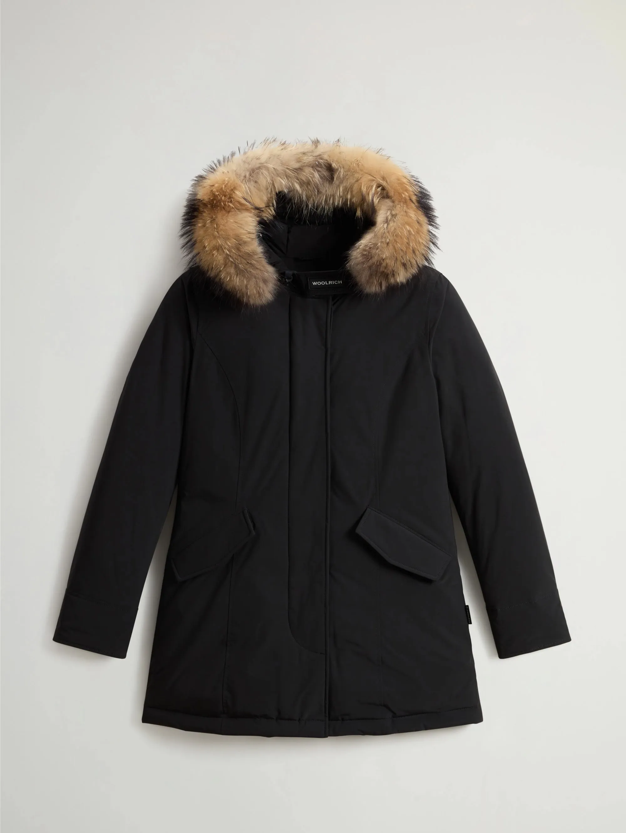 Giaccone Luxury Parka con Pelliccia Nero