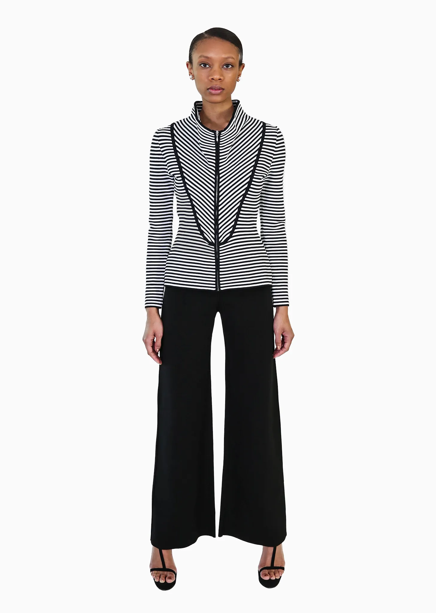 Heloise - Ottoman Knit Jacket with Cowl Neck