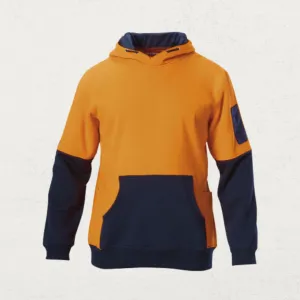 Hi Vis Brushed Fleece Pullover Hoodie