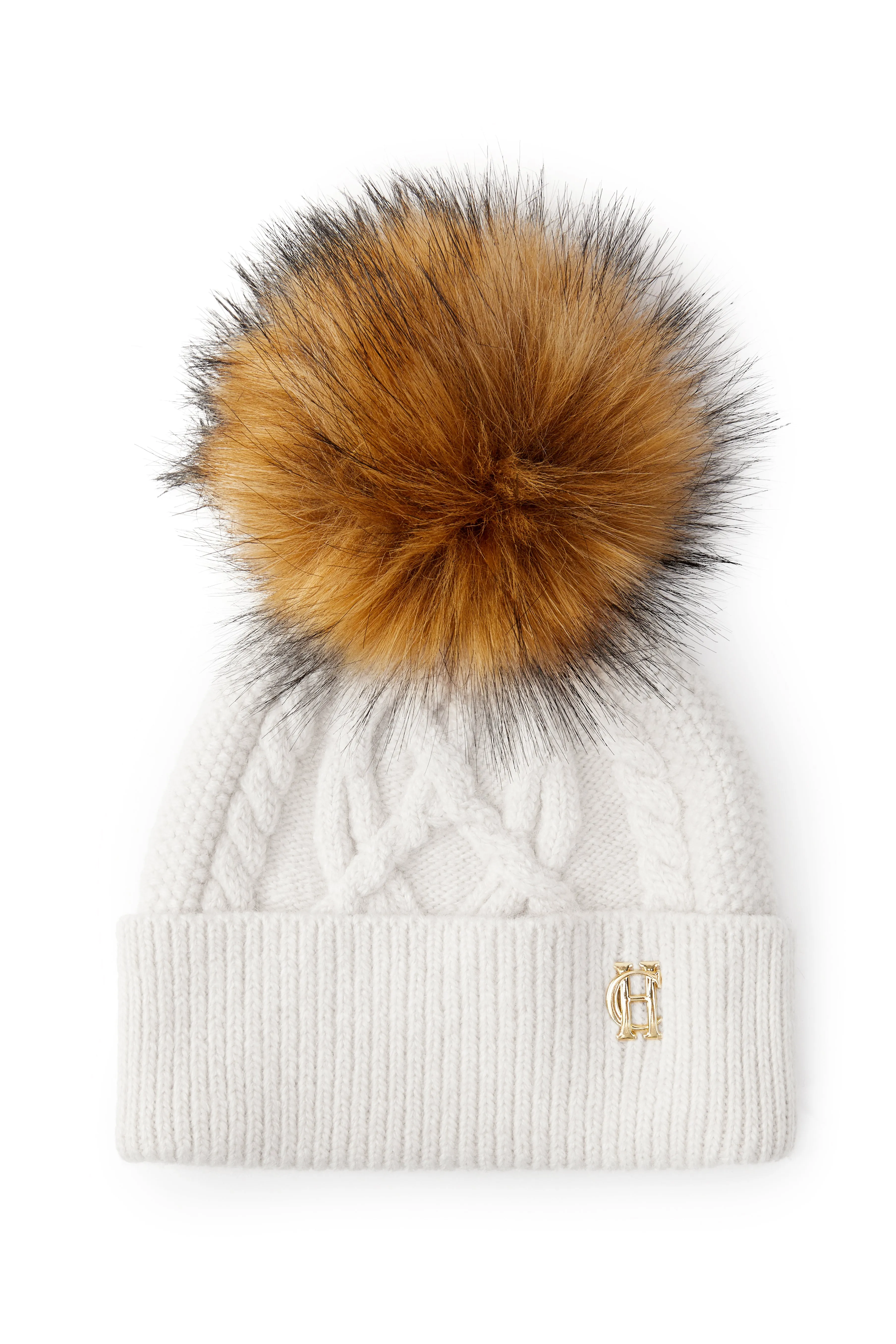 Holland Cooper Cortina Ladies Bobble Hat in Oatmeal